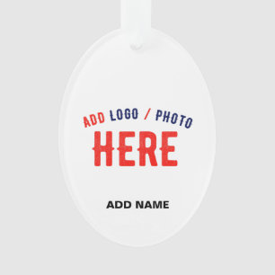 STYLISH MODERN CUSTOMIZABLE WHITE VERIFIED BRANDED ORNAMENT