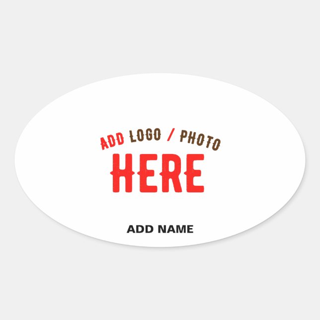 STYLISH MODERN CUSTOMIZABLE WHITE VERIFIED BRANDED OVAL STICKER (Front)