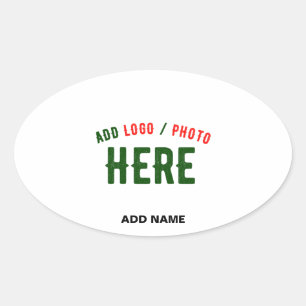 STYLISH MODERN CUSTOMIZABLE WHITE VERIFIED BRANDED OVAL STICKER