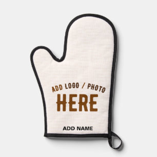 STYLISH MODERN CUSTOMIZABLE WHITE VERIFIED BRANDED OVEN MITT