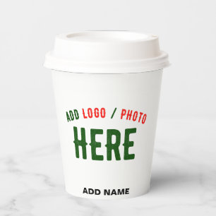 STYLISH MODERN CUSTOMIZABLE WHITE VERIFIED BRANDED PAPER CUPS