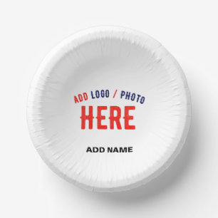 STYLISH MODERN CUSTOMIZABLE WHITE VERIFIED BRANDED PAPER PLATE