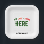 STYLISH MODERN CUSTOMIZABLE WHITE VERIFIED BRANDED PAPER PLATE<br><div class="desc">THIS IS A DESIGN FITTING FOR CUSTOMERS.YOU CAN CHANGE, RESIZE OR ADD LOGO, PHOTO, TEXT AND COLOURS THE WAY YOU LIKE.THANK YOU.</div>