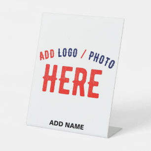 STYLISH MODERN CUSTOMIZABLE WHITE VERIFIED BRANDED PEDESTAL SIGN