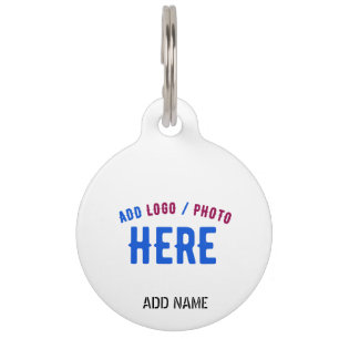STYLISH MODERN CUSTOMIZABLE WHITE VERIFIED BRANDED PET TAG