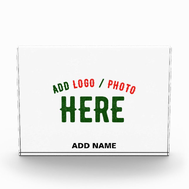STYLISH MODERN CUSTOMIZABLE WHITE VERIFIED BRANDED PHOTO BLOCK (Front)