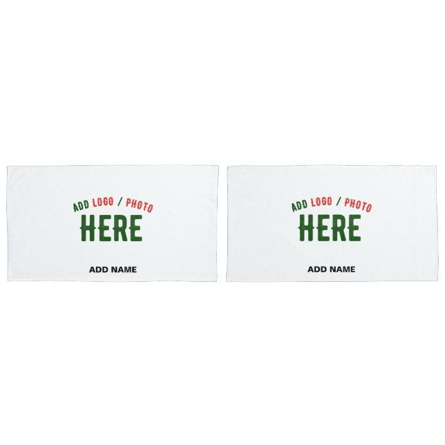 STYLISH MODERN CUSTOMIZABLE WHITE VERIFIED BRANDED PILLOWCASE (Front-Set)