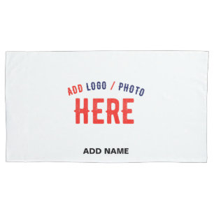STYLISH MODERN CUSTOMIZABLE WHITE VERIFIED BRANDED PILLOWCASE
