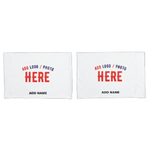 STYLISH MODERN CUSTOMIZABLE WHITE VERIFIED BRANDED PILLOWCASE