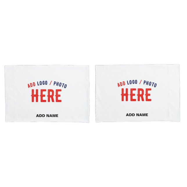 STYLISH MODERN CUSTOMIZABLE WHITE VERIFIED BRANDED PILLOWCASE (Front-Set)