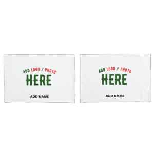 STYLISH MODERN CUSTOMIZABLE WHITE VERIFIED BRANDED PILLOWCASE