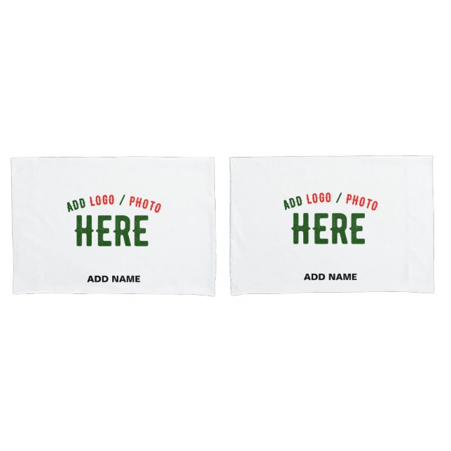 STYLISH MODERN CUSTOMIZABLE WHITE VERIFIED BRANDED PILLOWCASE (Front-Set)