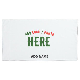 STYLISH MODERN CUSTOMIZABLE WHITE VERIFIED BRANDED PILLOWCASE
