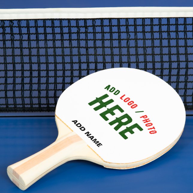 STYLISH MODERN CUSTOMIZABLE WHITE VERIFIED BRANDED PING PONG PADDLE (Insitu)