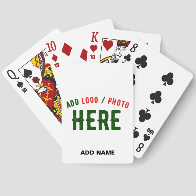 STYLISH MODERN CUSTOMIZABLE WHITE VERIFIED BRANDED PLAYING CARDS (Back)