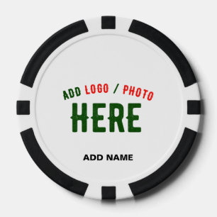 STYLISH MODERN CUSTOMIZABLE WHITE VERIFIED BRANDED POKER CHIPS