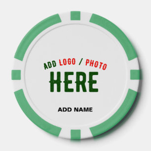 STYLISH MODERN CUSTOMIZABLE WHITE VERIFIED BRANDED POKER CHIPS