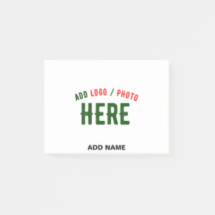 STYLISH MODERN CUSTOMIZABLE WHITE VERIFIED BRANDED POST-IT NOTES