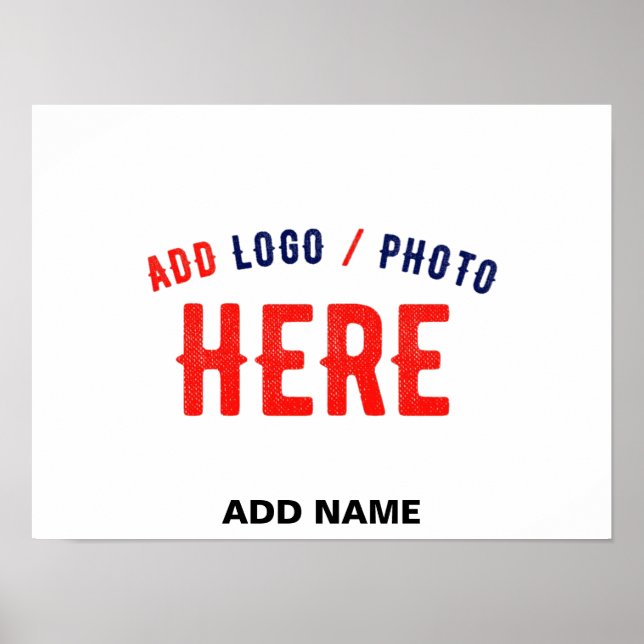 STYLISH MODERN CUSTOMIZABLE WHITE VERIFIED BRANDED POSTER (Front)