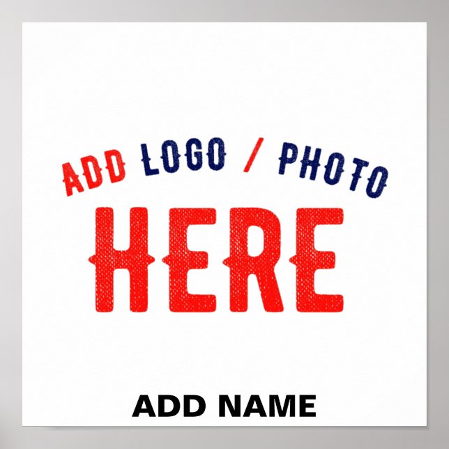 STYLISH MODERN CUSTOMIZABLE WHITE VERIFIED BRANDED POSTER (Front)