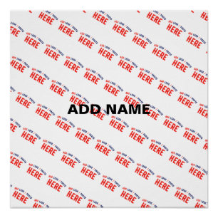 STYLISH MODERN CUSTOMIZABLE WHITE VERIFIED BRANDED POSTER