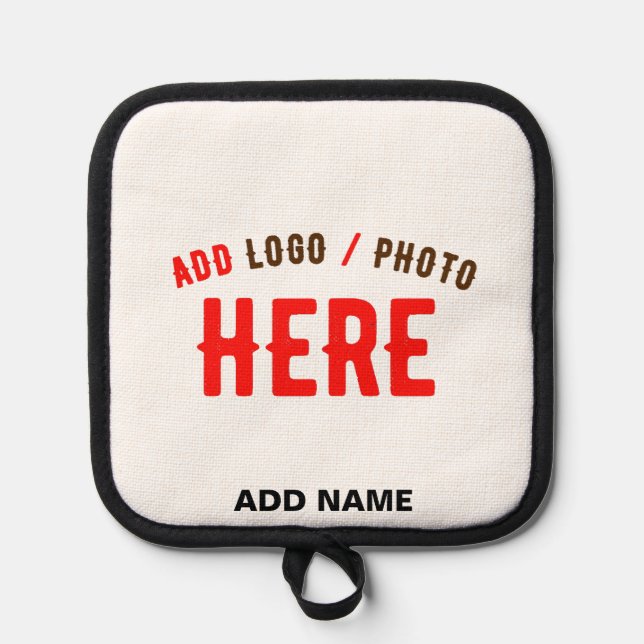 STYLISH MODERN CUSTOMIZABLE WHITE VERIFIED BRANDED POT HOLDER (Front)