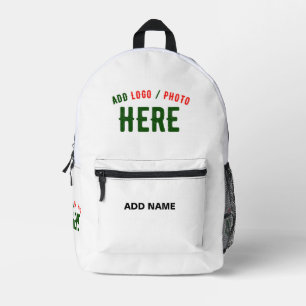 STYLISH MODERN CUSTOMIZABLE WHITE VERIFIED BRANDED PRINTED BACKPACK