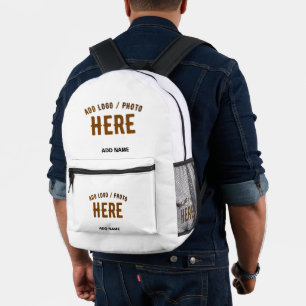 STYLISH MODERN CUSTOMIZABLE WHITE VERIFIED BRANDED PRINTED BACKPACK