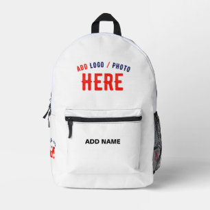STYLISH MODERN CUSTOMIZABLE WHITE VERIFIED BRANDED PRINTED BACKPACK
