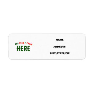 STYLISH MODERN CUSTOMIZABLE WHITE VERIFIED BRANDED RETURN ADDRESS LABEL
