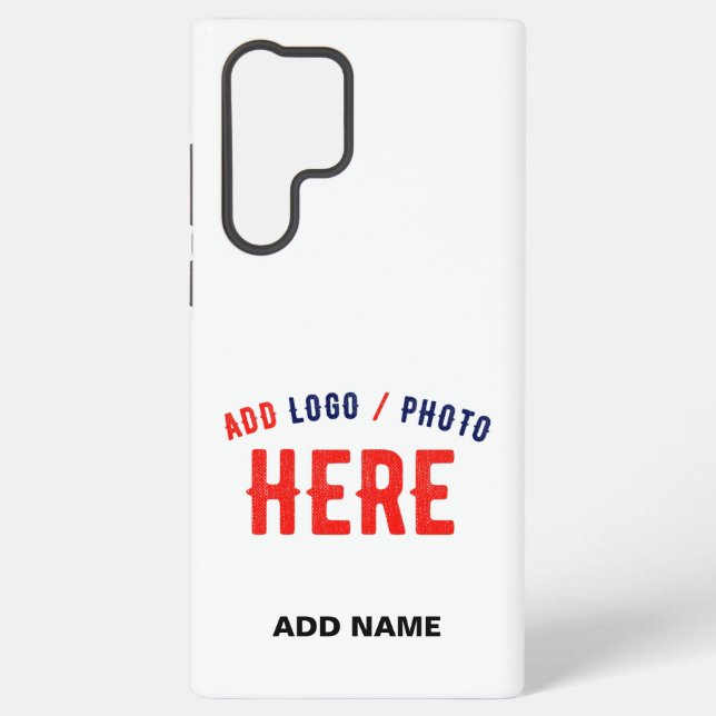 STYLISH MODERN CUSTOMIZABLE WHITE VERIFIED BRANDED SAMSUNG GALAXY S22 ULTRA CASE (Back)