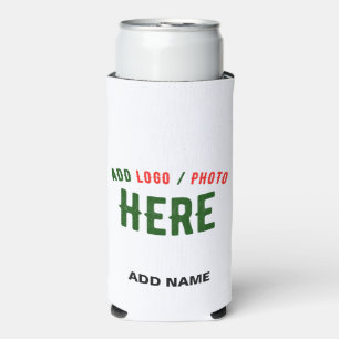 STYLISH MODERN CUSTOMIZABLE WHITE VERIFIED BRANDED SELTZER CAN COOLER