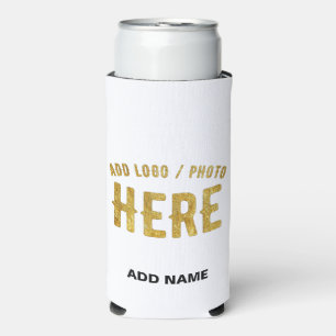 STYLISH MODERN CUSTOMIZABLE WHITE VERIFIED BRANDED SELTZER CAN COOLER