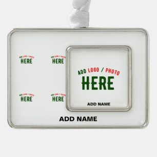 STYLISH MODERN CUSTOMIZABLE WHITE VERIFIED BRANDED SILVER PLATED FRAMED ORNAMENT