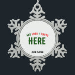 STYLISH MODERN CUSTOMIZABLE WHITE VERIFIED BRANDED SNOWFLAKE PEWTER CHRISTMAS ORNAMENT<br><div class="desc">THIS IS A DESIGN FITTING FOR EVERYONE.YOU CAN CHANGE, RESIZE OR ADD LOGO, PHOTO, TEXT AND COLOURS THE WAY YOU LIKE.THANK YOU.</div>