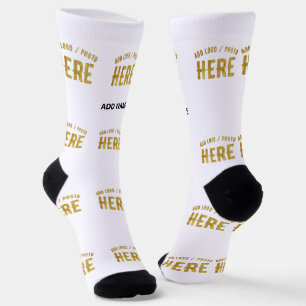 STYLISH MODERN CUSTOMIZABLE WHITE VERIFIED BRANDED SOCKS