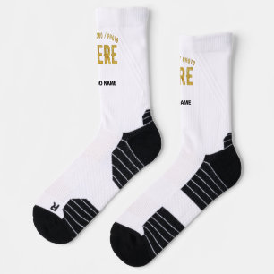 STYLISH MODERN CUSTOMIZABLE WHITE VERIFIED BRANDED SOCKS