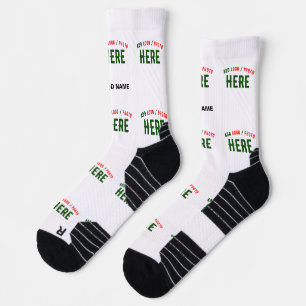 STYLISH MODERN CUSTOMIZABLE WHITE VERIFIED BRANDED SOCKS