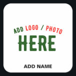 STYLISH MODERN CUSTOMIZABLE WHITE VERIFIED BRANDED SQUARE STICKER<br><div class="desc">THIS IS A DESIGN FITTING FOR EVERYONE.YOU CAN CHANGE, RESIZE OR ADD LOGO, PHOTO, TEXT AND COLOURS THE WAY YOU LIKE.THANK YOU.</div>