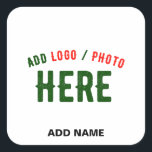 STYLISH MODERN CUSTOMIZABLE WHITE VERIFIED BRANDED SQUARE STICKER<br><div class="desc">THIS IS A DESIGN FITTING FOR EVERYONE.YOU CAN CHANGE, RESIZE OR ADD LOGO, PHOTO, TEXT AND COLOURS THE WAY YOU LIKE.THANK YOU.</div>