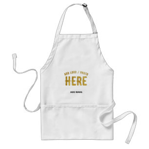STYLISH MODERN CUSTOMIZABLE WHITE VERIFIED BRANDED STANDARD APRON