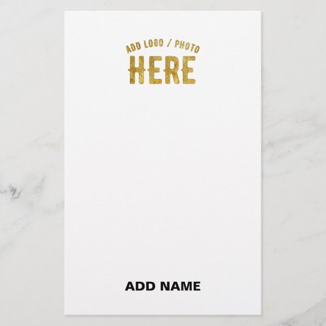 STYLISH MODERN CUSTOMIZABLE WHITE VERIFIED BRANDED STATIONERY (Front)