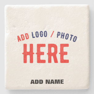 STYLISH MODERN CUSTOMIZABLE WHITE VERIFIED BRANDED STONE COASTER