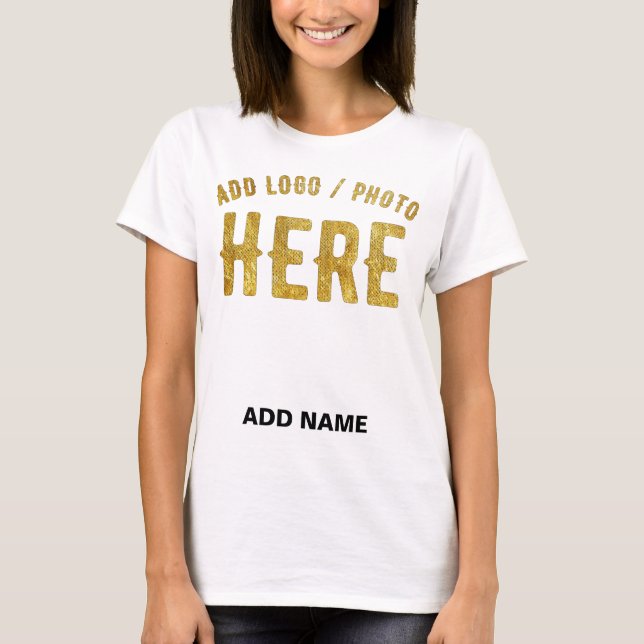STYLISH MODERN CUSTOMIZABLE WHITE VERIFIED BRANDED T-Shirt (Front)