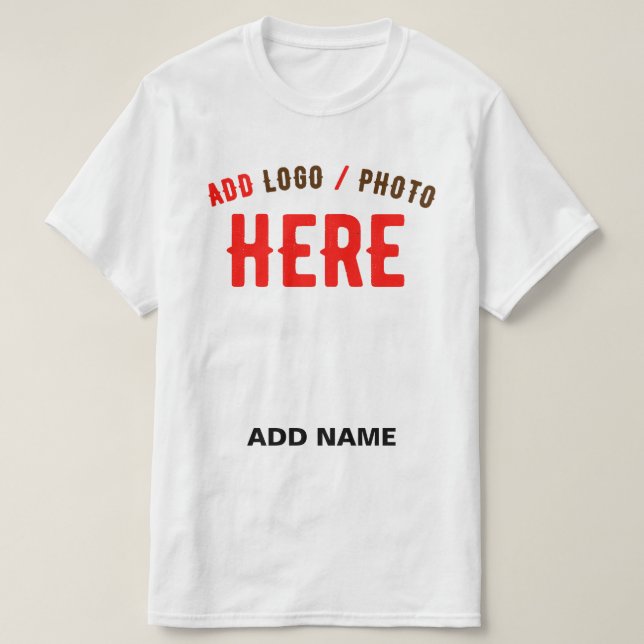 STYLISH MODERN CUSTOMIZABLE WHITE VERIFIED BRANDED T-Shirt (Design Front)