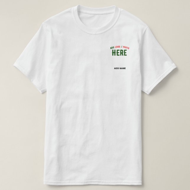 STYLISH MODERN CUSTOMIZABLE WHITE VERIFIED BRANDED T-Shirt (Design Front)