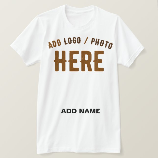 STYLISH MODERN CUSTOMIZABLE WHITE VERIFIED BRANDED T-Shirt (Design Front)