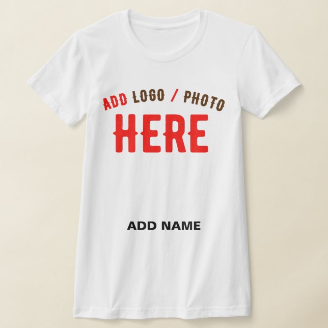 STYLISH MODERN CUSTOMIZABLE WHITE VERIFIED BRANDED T-Shirt (Laydown)