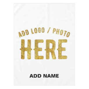 STYLISH MODERN CUSTOMIZABLE WHITE VERIFIED BRANDED TABLECLOTH