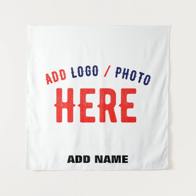 STYLISH MODERN CUSTOMIZABLE WHITE VERIFIED BRANDED TAPESTRY (Front)